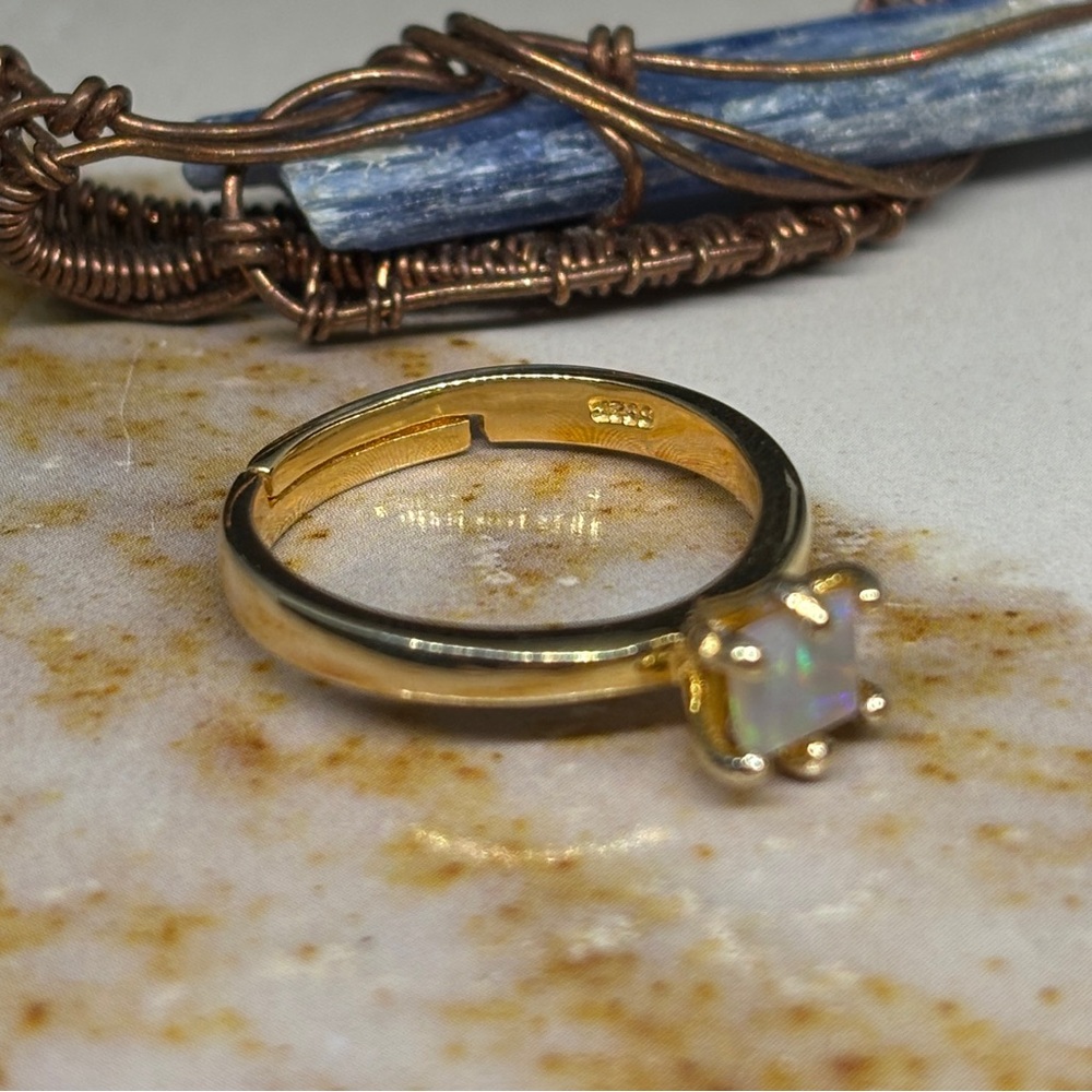 Simple Faceted 6-Prong Split Adjustable Custom De… - image 5